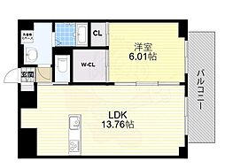 EnNakazaki 1SLDKの間取図画像