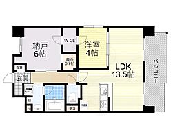 Fujiman南森町 1SLDKの間取図画像