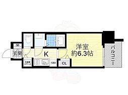 プレサンス梅田東アルファ 1Kの間取図画像