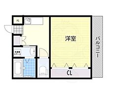 イヅミパート10 1Kの間取図画像