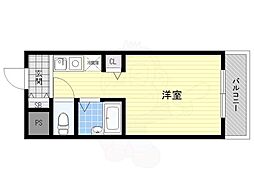 ラ・フォーレ桜宮2 ワンルームの間取図画像
