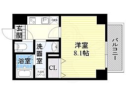 DwellingETC天神橋 1Kの間取図画像