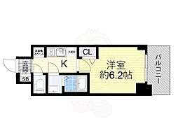 プレサンス福島ミッドエル 1Kの間取図画像