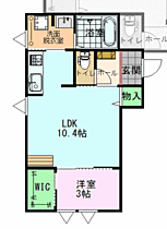 インテグラルムーン 203 ｜ 石川県河北郡津幡町字清水（賃貸アパート1LDK・2階・34.50㎡） その2