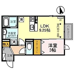 GranFelicia 1LDKの間取図画像