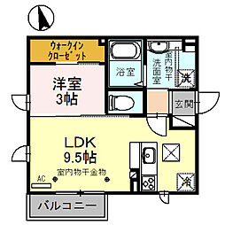 GranFelicia 1LDKの間取図画像