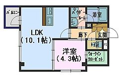 ノイエ2 1LDKの間取図画像