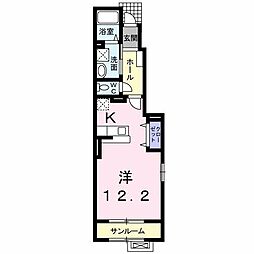 メゾンドファン・ジニ ワンルームの間取図画像