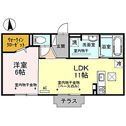 レグルス 1LDKの間取図画像
