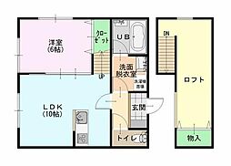ヴィーヴェレA 1LDKの間取図画像