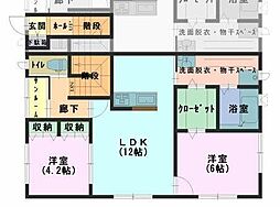 エルシオン 2LDKの間取図画像