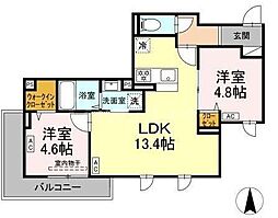 間取図画像 2LDK