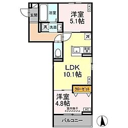 間取図画像 2LDK