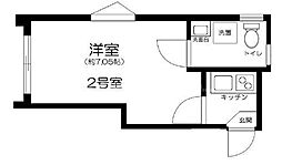 レジデンス青井 302 3階1Kの間取り