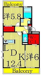 間取図画像 2LDK