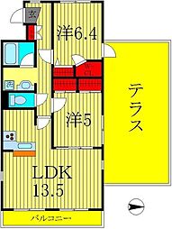 カーサ・ドルチェ 2LDKの間取図画像