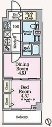 ARKMARKお花茶屋 1DKの間取図画像
