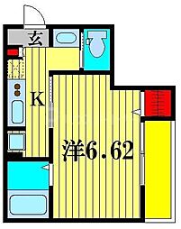 CACTUS高砂 1Kの間取図画像