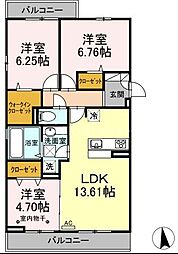 グレイスA 3LDKの間取図画像