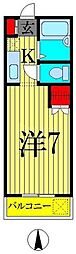 メーソンリー綾瀬 1Kの間取図画像