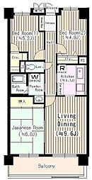 ウイングプラザ 3LDKの間取図画像