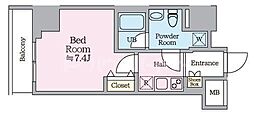 アイルグランデ東京立石 1Kの間取図画像