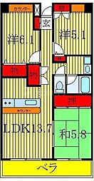 ParkCube亀有 3LDKの間取図画像