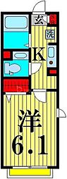 さくらガーデン 1Kの間取図画像