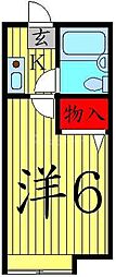 ワシントンハイツ 1Kの間取図画像