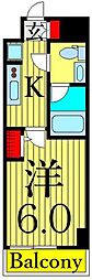 ALTERNA四つ木 1Kの間取図画像