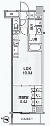 Alivis綾瀬 1LDKの間取図画像