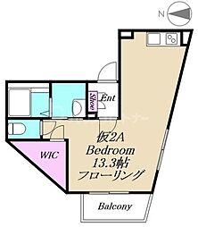 エテルノ亀有 仮) ワンルームの間取図画像
