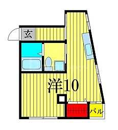 プラザ五番館 ワンルームの間取図画像