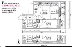 足立区東和2丁目マンション 2DKの間取図画像