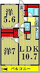 ParkAvenue 2LDKの間取図画像