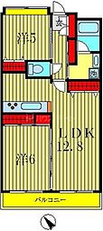 シュベリュール 2LDKの間取図画像