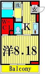 GrandeCarro2 1Kの間取図画像