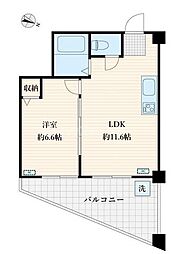 大橋ビル 1LDKの間取図画像