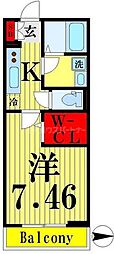 アネシス 1Kの間取図画像