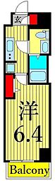 アルファコート立石3 1Kの間取図画像
