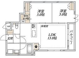 Aoto NANA 2LDKの間取図画像
