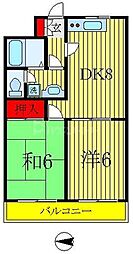 江藤マンション 2DKの間取図画像