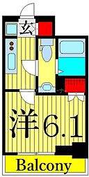URBANPARKお花茶屋 1Kの間取図画像