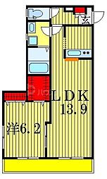 サンプラス立石 1LDKの間取図画像