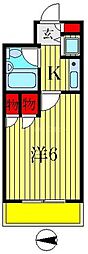 ジョイフルお花茶屋 1Kの間取図画像
