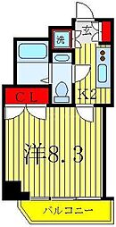 レオーネ綾瀬 1Kの間取図画像