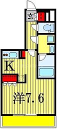 AZEST堀切菖蒲園 ワンルームの間取図画像