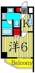 Risingplace綾瀬二番館 1Kの間取図画像