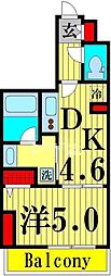 ラフィスタ北綾瀬 1DKの間取図画像