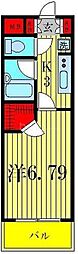 メルベーユ池之内 1Kの間取図画像